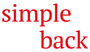 Simple back